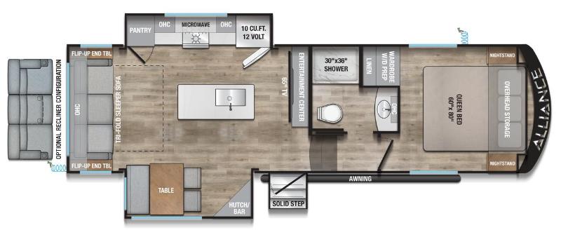 Caravane à sellette Alliance Avenue 25RL 2026 à vendre