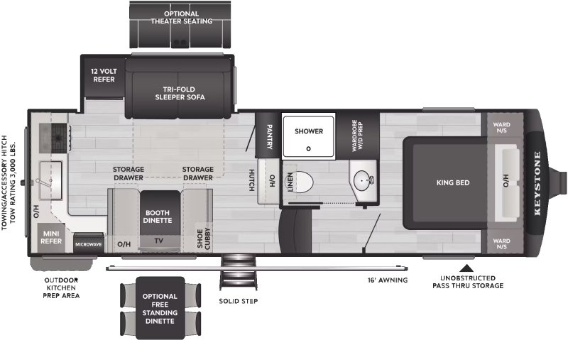 Caravane à sellette Keystone RV  2026 à vendre